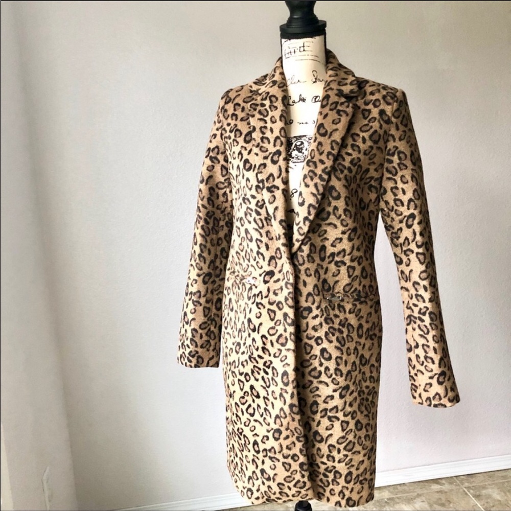 Leopard Trench Jacket - Free Generation - NWT